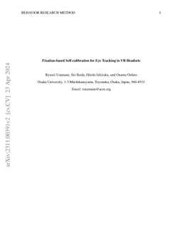 Fixation-based Self-calibration for Eye Tracking in VR Headsets