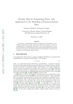 Flexible Tails for Normalising Flows, with Application to the Modelling
  of Financial Return Data