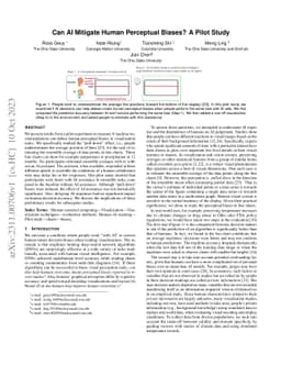 Can AI Mitigate Human Perceptual Biases? A Pilot Study