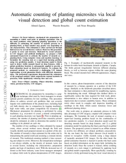 Automatic counting of planting microsites via local visual detection and
  global count estimation