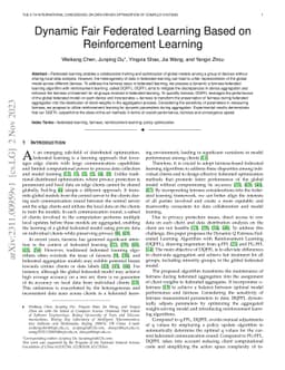 Dynamic Fair Federated Learning Based on Reinforcement Learning