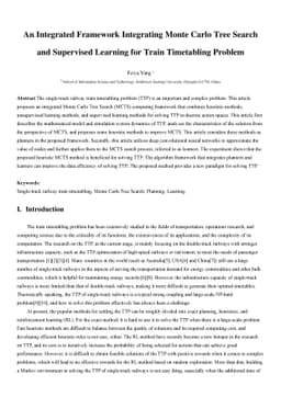 An Integrated Framework Integrating Monte Carlo Tree Search and
  Supervised Learning for Train Timetabling Problem