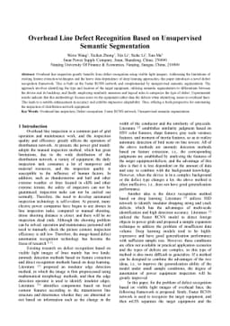 Overhead Line Defect Recognition Based on Unsupervised Semantic
  Segmentation