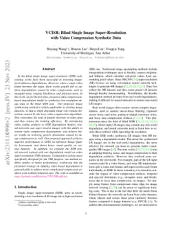 VCISR: Blind Single Image Super-Resolution with Video Compression
  Synthetic Data