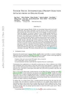 Tensor Trust: Interpretable Prompt Injection Attacks from an Online Game