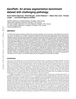 AeroPath: An airway segmentation benchmark dataset with challenging
  pathology