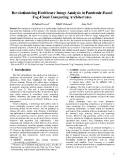Revolutionizing Healthcare Image Analysis in Pandemic-Based Fog-Cloud
  Computing Architectures