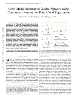 Cross-Modal Information-Guided Network using Contrastive Learning for
  Point Cloud Registration