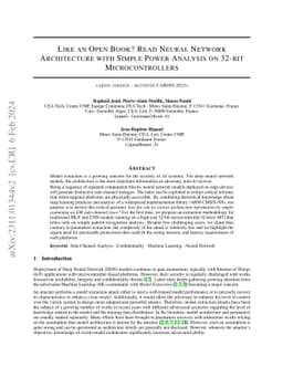 Like an Open Book? Read Neural Network Architecture with Simple Power
  Analysis on 32-bit Microcontrollers