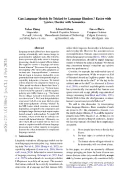 Can Language Models Be Tricked by Language Illusions? Easier with
  Syntax, Harder with Semantics