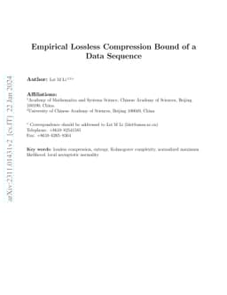 Empirical Lossless Compression Bound of a Data Sequence