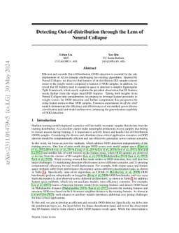 Detecting Out-of-Distribution Through the Lens of Neural Collapse