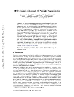4D-Former: Multimodal 4D Panoptic Segmentation