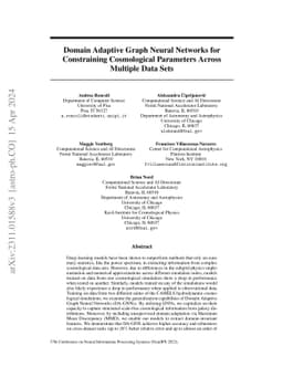 Domain Adaptive Graph Neural Networks for Constraining Cosmological
  Parameters Across Multiple Data Sets