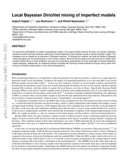 Local Bayesian Dirichlet mixing of imperfect models
