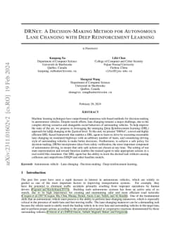 DRNet: A Decision-Making Method for Autonomous Lane Changingwith Deep
  Reinforcement Learning