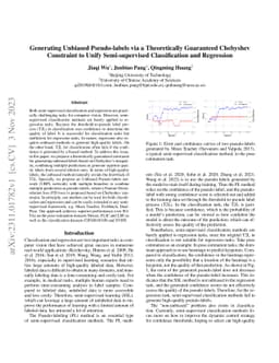 Generating Unbiased Pseudo-labels via a Theoretically Guaranteed
  Chebyshev Constraint to Unify Semi-supervised Classification and Regression