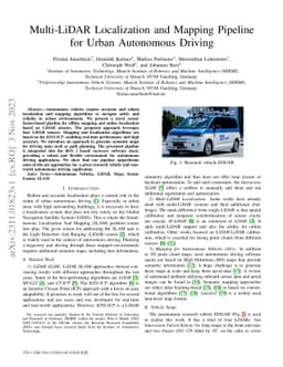Multi-LiDAR Localization and Mapping Pipeline for Urban Autonomous
  Driving