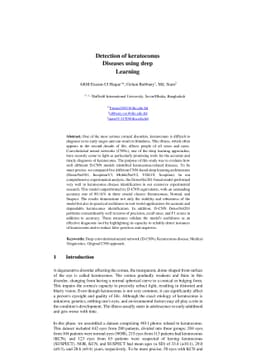 Detection of keratoconus Diseases using deep Learning