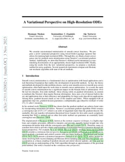 A Variational Perspective on High-Resolution ODEs