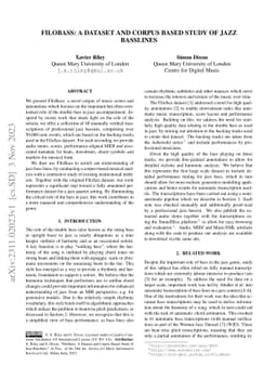 FiloBass: A Dataset and Corpus Based Study of Jazz Basslines