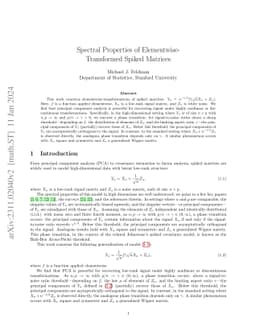Spectral Properties of Elementwise-Transformed Spiked Matrices