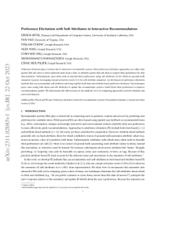 Preference Elicitation with Soft Attributes in Interactive
  Recommendation