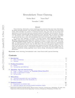 Heteroskedastic Tensor Clustering
