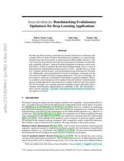 NeuroEvoBench: Benchmarking Evolutionary Optimizers for Deep Learning
  Applications