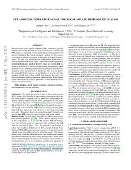 Yet Another Generative Model For Room Impulse Response Estimation