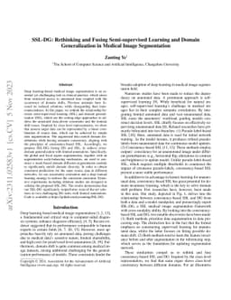 SSL-DG: Rethinking and Fusing Semi-supervised Learning and Domain
  Generalization in Medical Image Segmentation