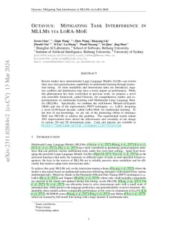 Octavius: Mitigating Task Interference in MLLMs via LoRA-MoE