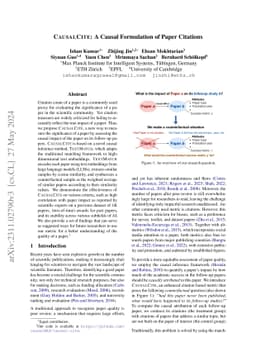 CausalCite: A Causal Formulation of Paper Citations