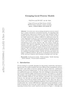Grouping Local Process Models