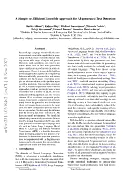 A Simple yet Efficient Ensemble Approach for AI-generated Text Detection