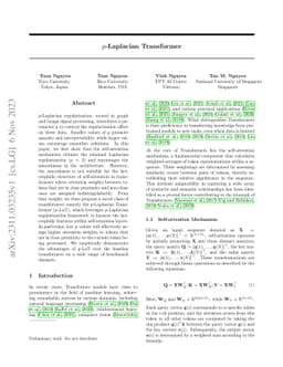 p-Laplacian Transformer