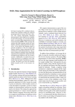 DAIL: Data Augmentation for In-Context Learning via Self-Paraphrase