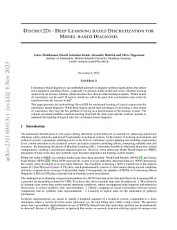 Discret2Di -- Deep Learning based Discretization for Model-based
  Diagnosis
