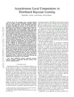 Asynchronous Local Computations in Distributed Bayesian Learning