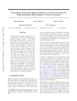Preventing Arbitrarily High Confidence on Far-Away Data in
  Point-Estimated Discriminative Neural Networks