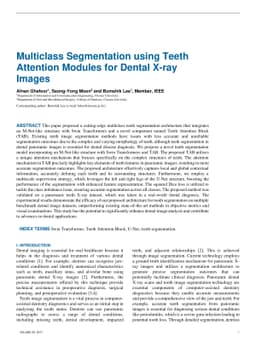 Multiclass Segmentation using Teeth Attention Modules for Dental X-ray
  Images