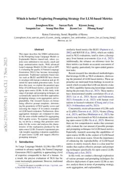 Which is better? Exploring Prompting Strategy For LLM-based Metrics