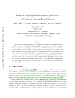 Posterior Sampling-Based Bayesian Optimization with Tighter Bayesian
  Regret Bounds