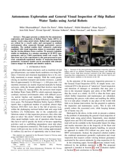 Autonomous Exploration and General Visual Inspection of Ship Ballast
  Water Tanks using Aerial Robots