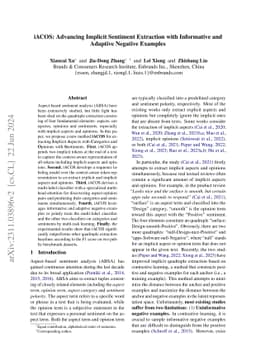 iACOS: Advancing Implicit Sentiment Extraction with Informative and
  Adaptive Negative Examples