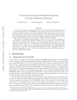 A Nearly Linear-Time Distributed Algorithm for Exact Maximum Matching