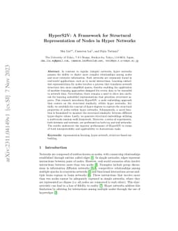 HyperS2V: A Framework for Structural Representation of Nodes in Hyper
  Networks