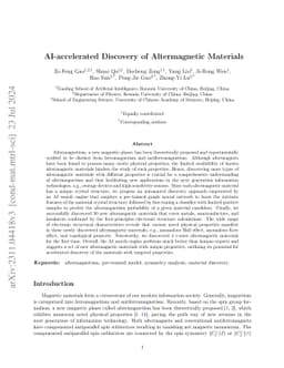 AI-accelerated Discovery of Altermagnetic Materials