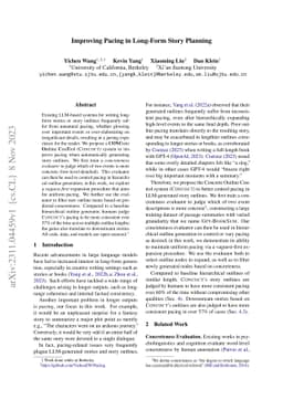 Improving Pacing in Long-Form Story Planning