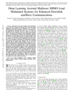 Deep Learning Assisted Multiuser MIMO Load Modulated Systems for
  Enhanced Downlink mmWave Communications